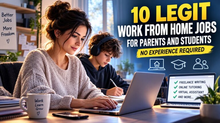 10 Legit Flexible Work From Home Jobs for Parents and Students in 2026 (No Experience Required)